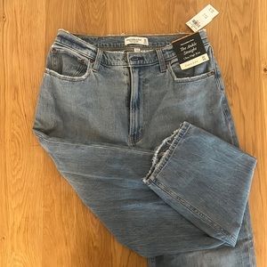 NWT Abercrombie & Fitch Curve Love Ankle Straight Ultra High Rise 30 L / 10 L
